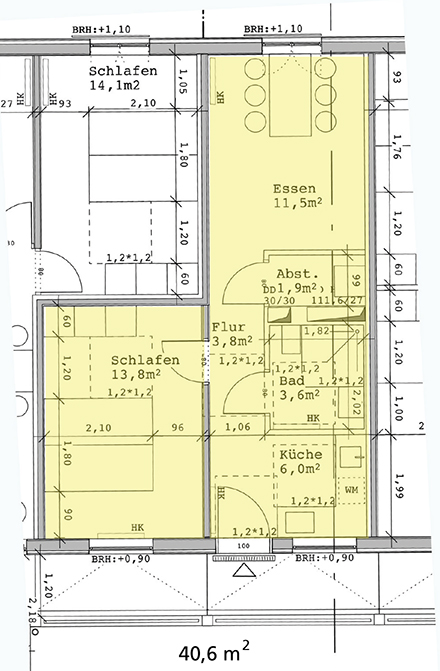 Grundriss_Wohnprojekt 6, München Gern / Dantestraße